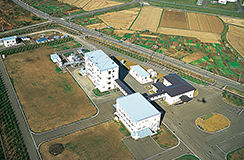 「能代工場」上空写真